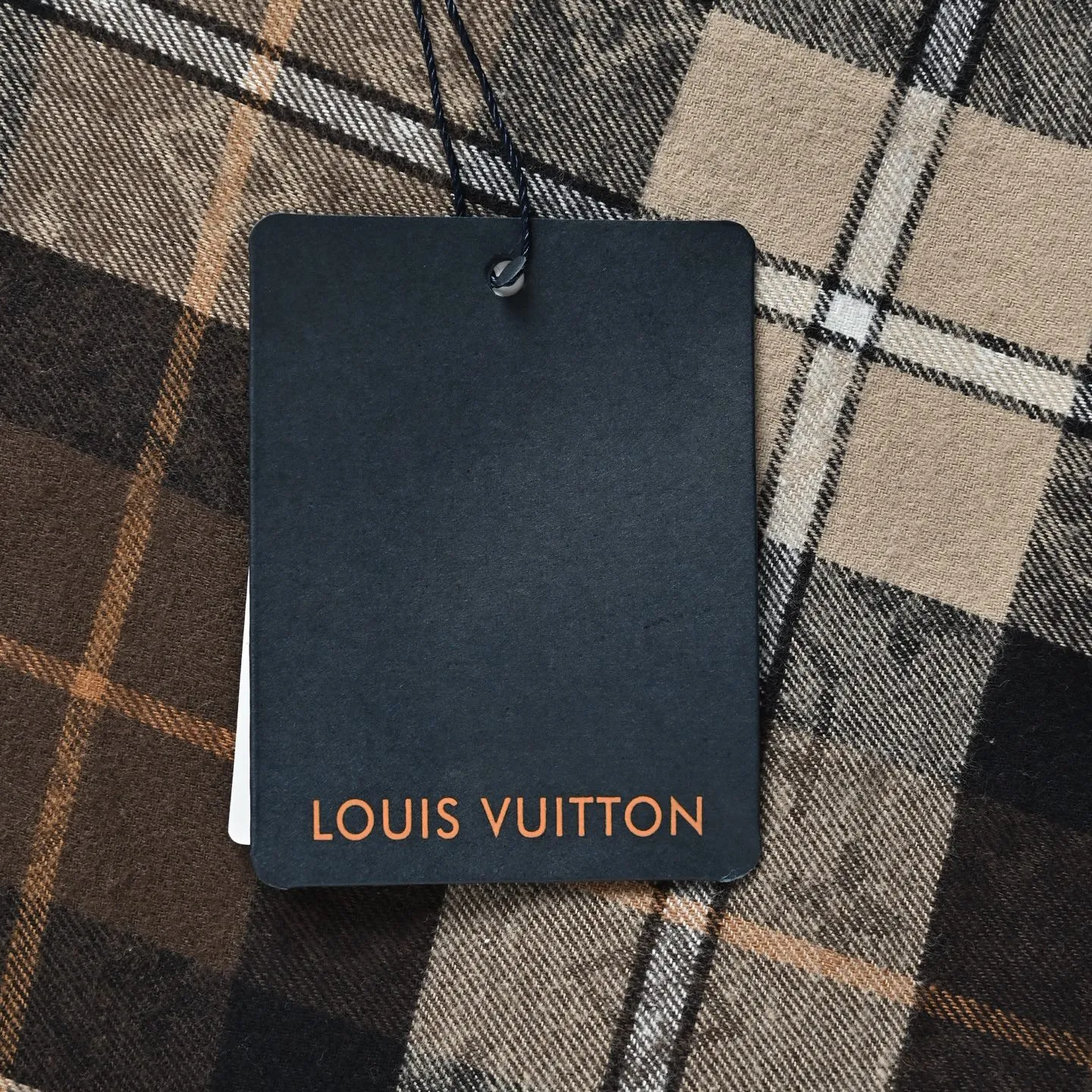 Louis Vuitton/Louis Vuitton plaid old flower jacquard white collar shirt